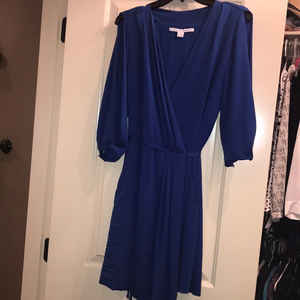 Diane Von Furstenberg Royal Blue Wrap Dress